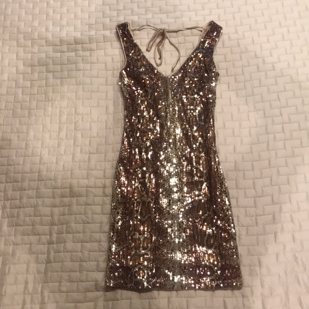 B. Darlin - Snake skin sequined mini dress